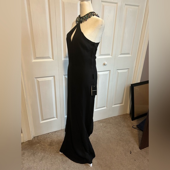 Emporio Armani Black Sequin Sleeveless Halter Gown - Picture 5 of 16